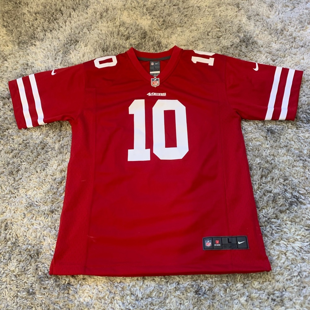Nike On Field San Francisco 49ers Jimmy Garoppolo 10 NFL Jersey Men's Size L